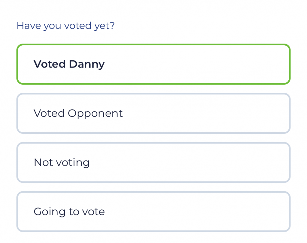 Single Choice Question Screenshot