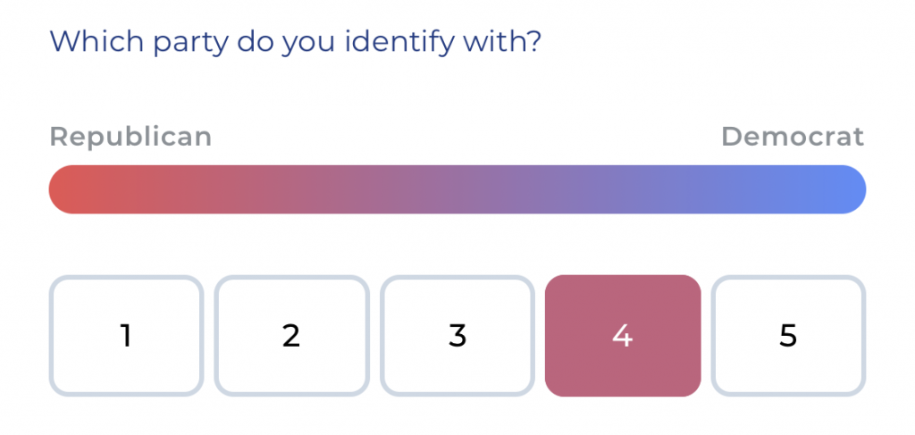Numerical Scale Question Screenshot