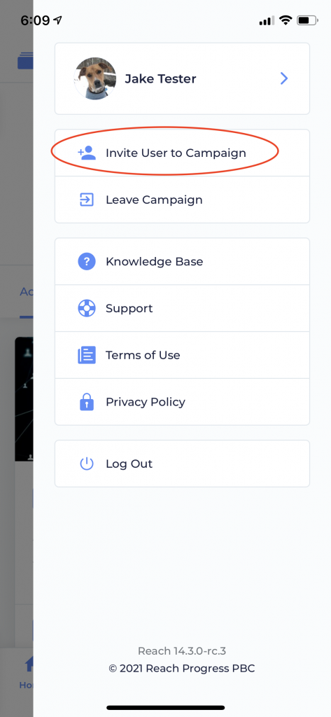 Invite User from User Drawer