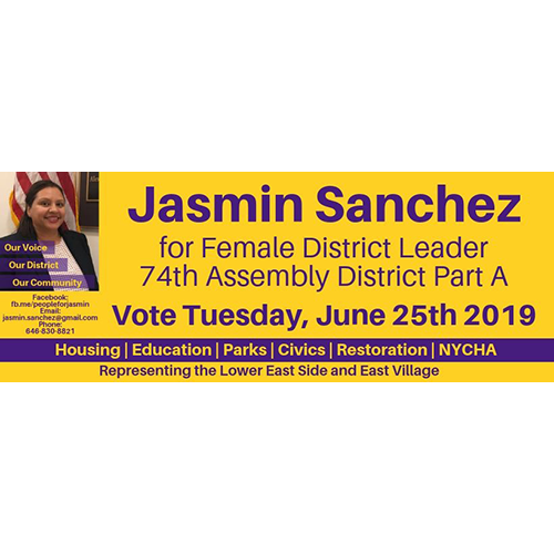 Jasmin Sanchez for District Leader